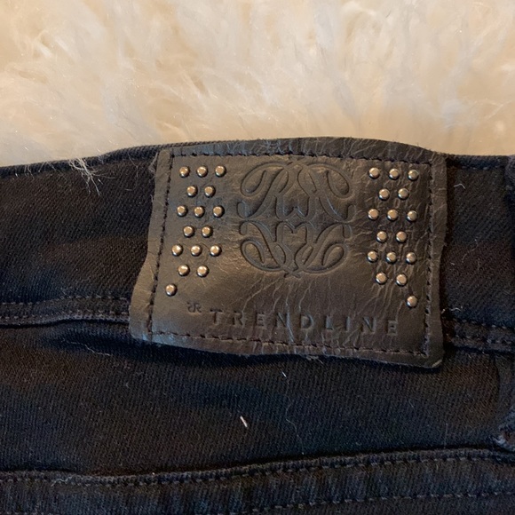 New Raffaello Rossi Women sinty cropped flare high-rise black jeans size M-L - Picture 6 of 8